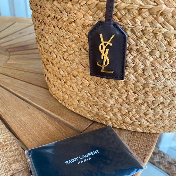 SOLD✨Saint Laurent Medium Panier Straw Tote - Picture 3 of 13